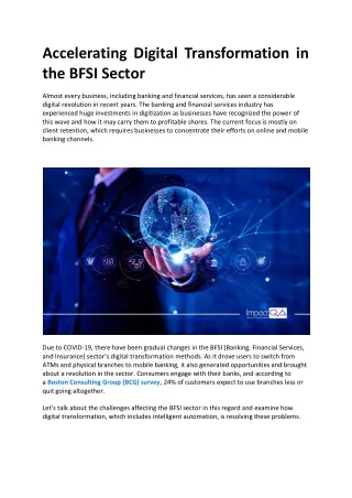 accelerating digital transformation in the bfsi