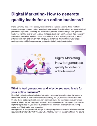 Digital Marketing- How to generate quality leads for an online business_.docx