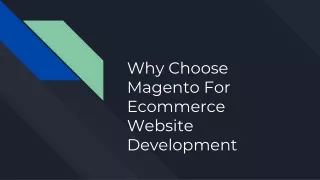 Why is Magento Best for eCommerce Website Development?