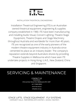 installation theatrical engineering