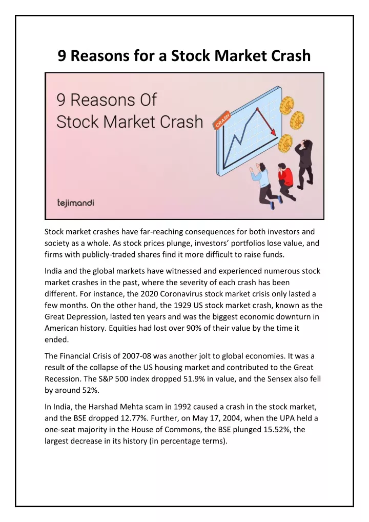 9 reasons for a stock market crash