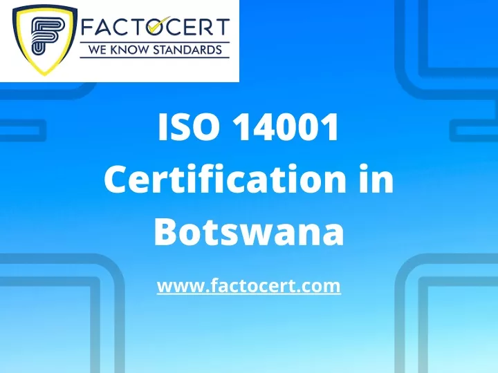 iso 14001 certification in botswana