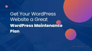 Get your WordPress Website a Great WordPress Maintenance Plan