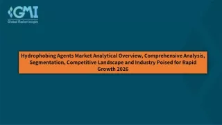 hydrophobing agents market analytical overview