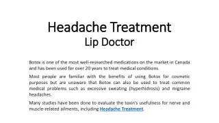 Headache Treatment - Lip Doctor