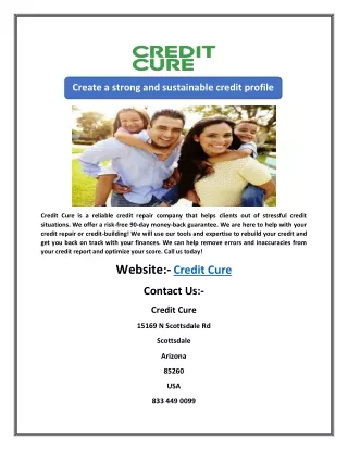 Create a strong and sustainable credit profile
