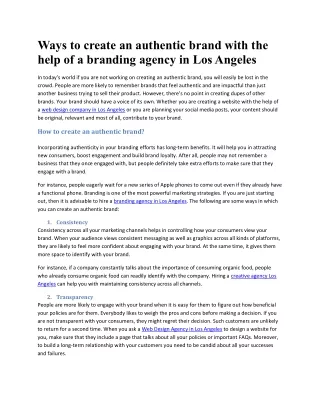 ways to create an authentic brand with the help
