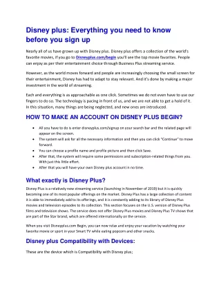 Disney plus: Everything you need to know before you sign up