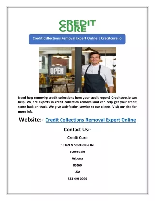 Credit Collections Removal Expert Online | Creditcure.io