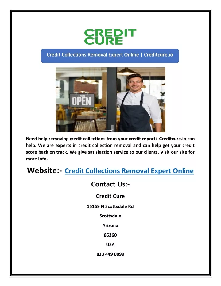 credit collections removal expert online