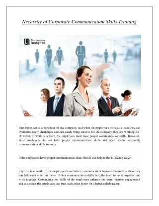 necessity of corporate communication skills
