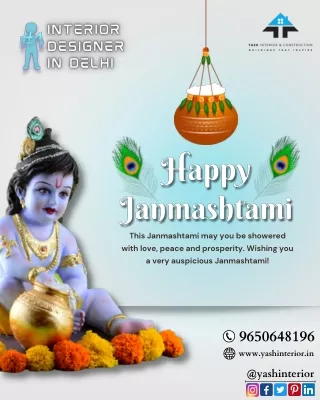 Happy Janmashtami From Yash Interior!