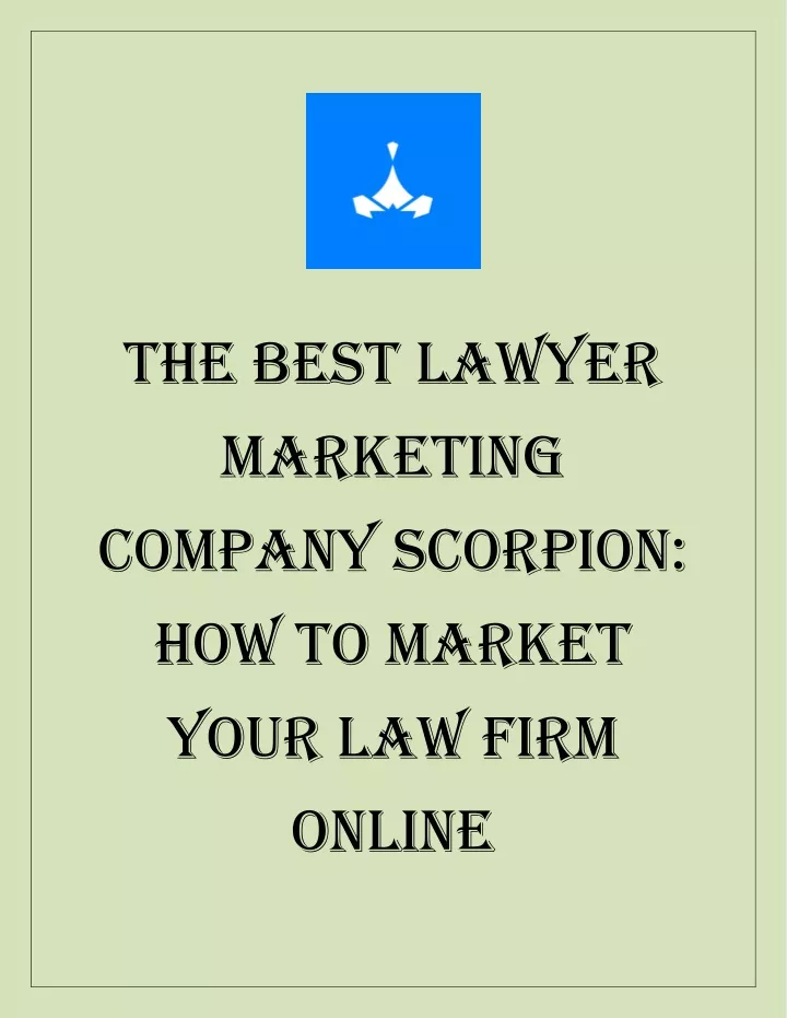 the best lawyer marketing company scorpion