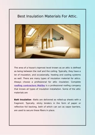 A Short Note About The Attic