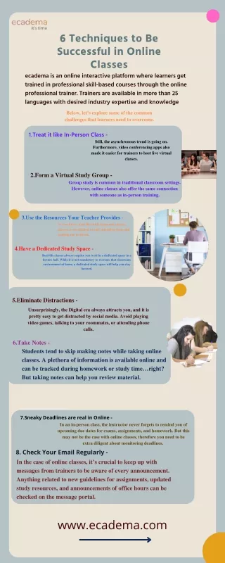 6 techniques to be successful in online classes