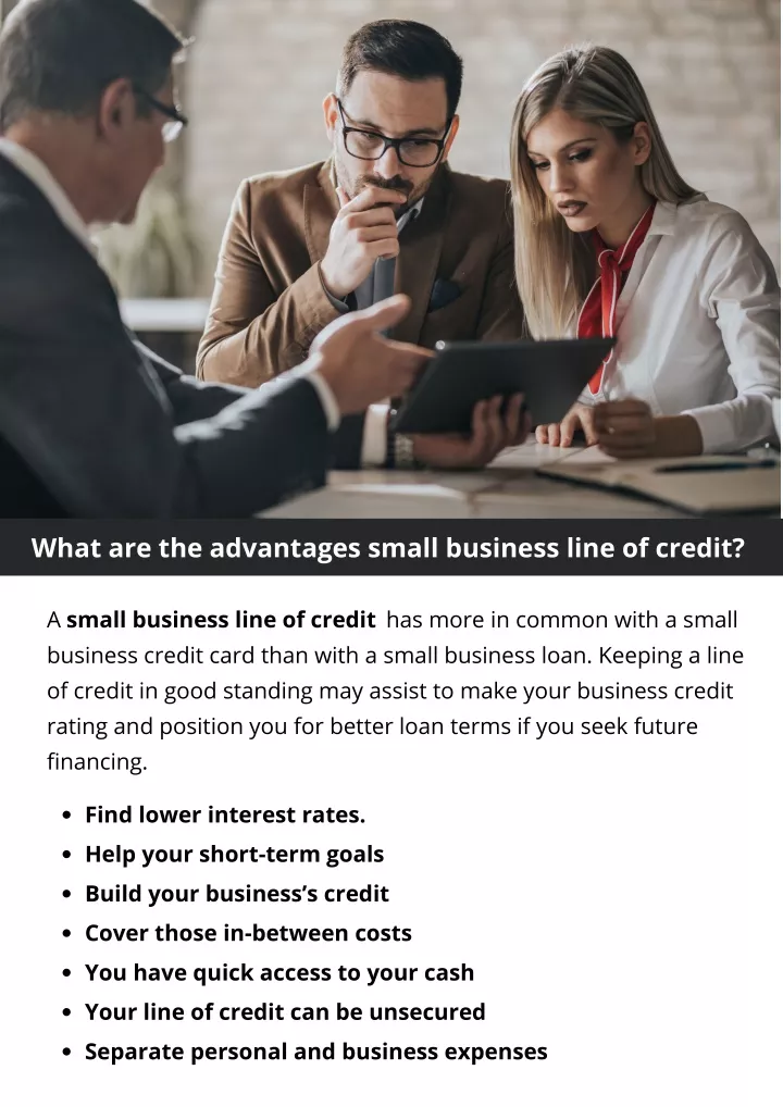 what are the advantages small business line