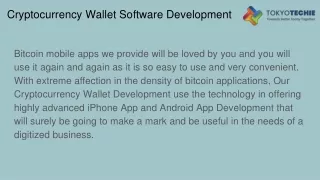 Cryptocurrency Wallet Software Development