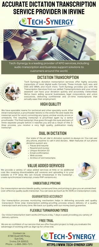accurate dictation transcription service provider