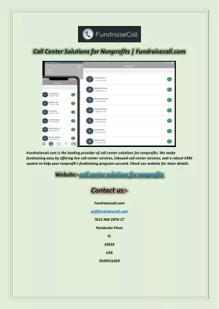 Call Center Solutions for Nonprofits  Fundraisecall