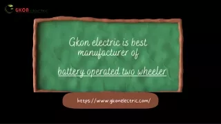 Top leading electric vehicle manufacturer in India | Gkonelectric