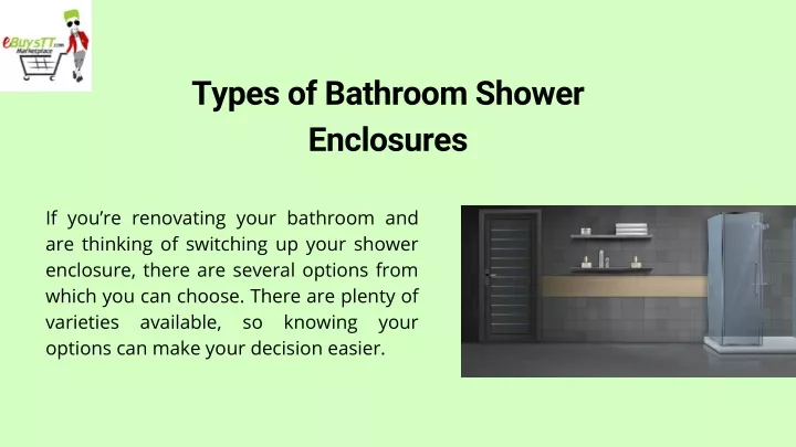 types of bathroom shower enclosures