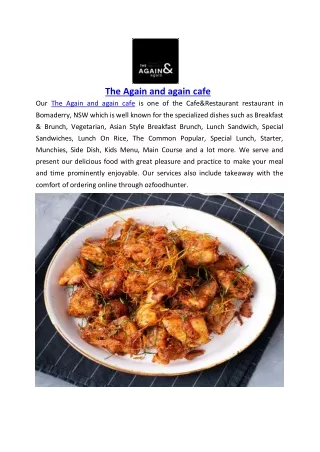 the again and again cafe our the again and again