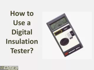 how to use a digital insulation tester