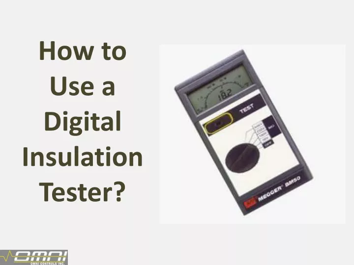 how to use a digital insulation tester