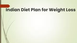 Indian Diet Plan for Weight Loss