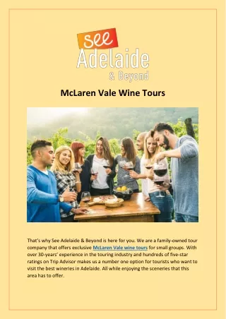 McLaren Vale Wine Tours