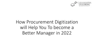 how procurement digitization will help