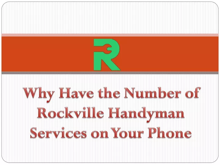 why have the number of rockville handyman