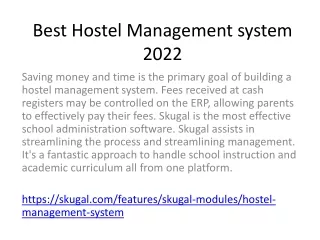 best hostel management system 2022