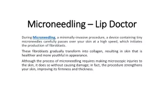 Microneedling - Lip Doctor
