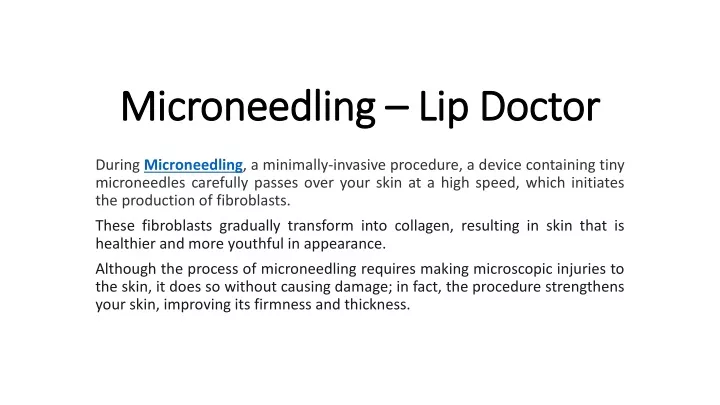 microneedling lip doctor