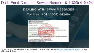 dodo email customer service number 61 1800 410 404