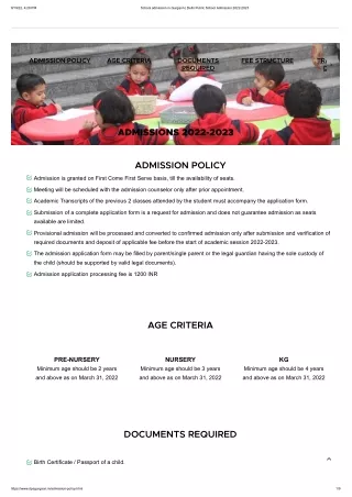 School admission in Gurgaon _ Delhi Public School Admission 2022-2023