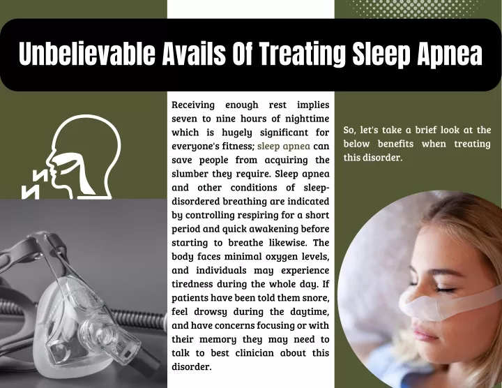 unbelievable avails of treating sleep apnea