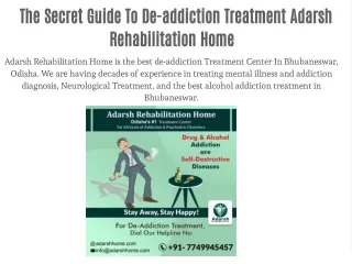 How To Take De-addiction Treatment?
