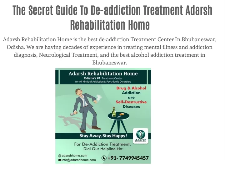 the secret guide to de addiction treatment adarsh