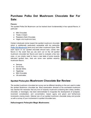 Purchase Polka Dot Mushroom  One Up Shrooms Bars