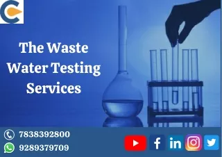 Do you know about the Waste Water Testing Services?
