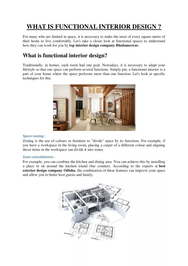 what is functional interior design