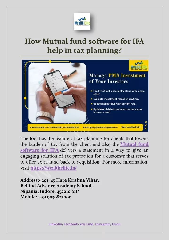 how mutual fund software for ifa help