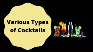 Various Types of Cocktails