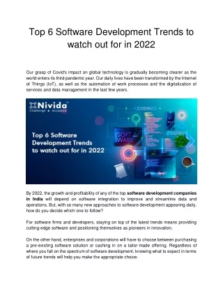 top 6 software development trends to watch