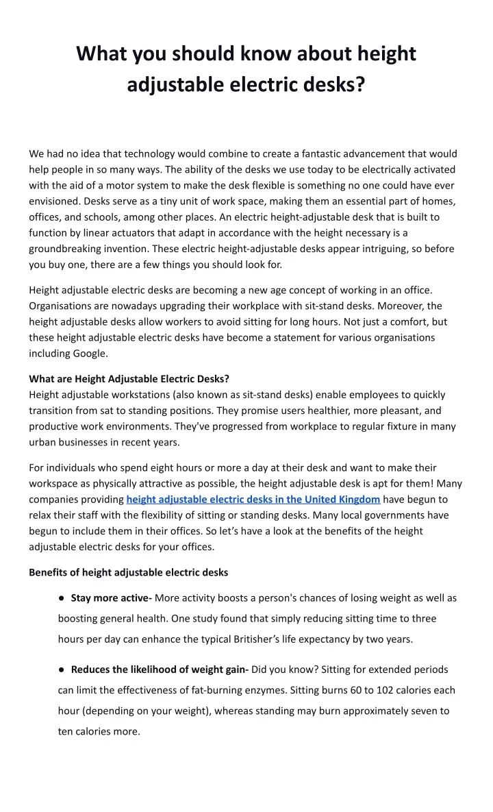 what you should know about height adjustable