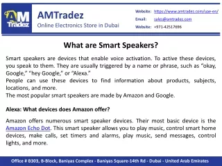 What Is The Purpose of Using Smart Speakers - AMTradez