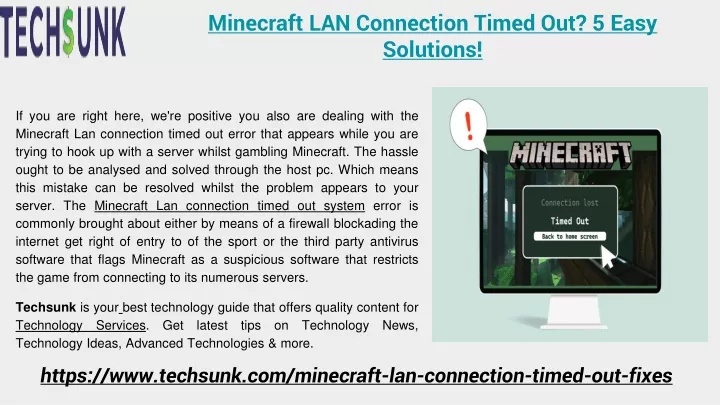 minecraft lan connection timed out 5 easy solutions