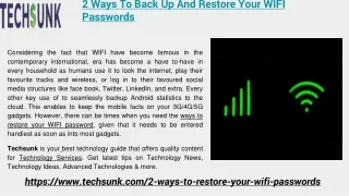 2 Ways To Back Up And Restore Your WIFI Passwords